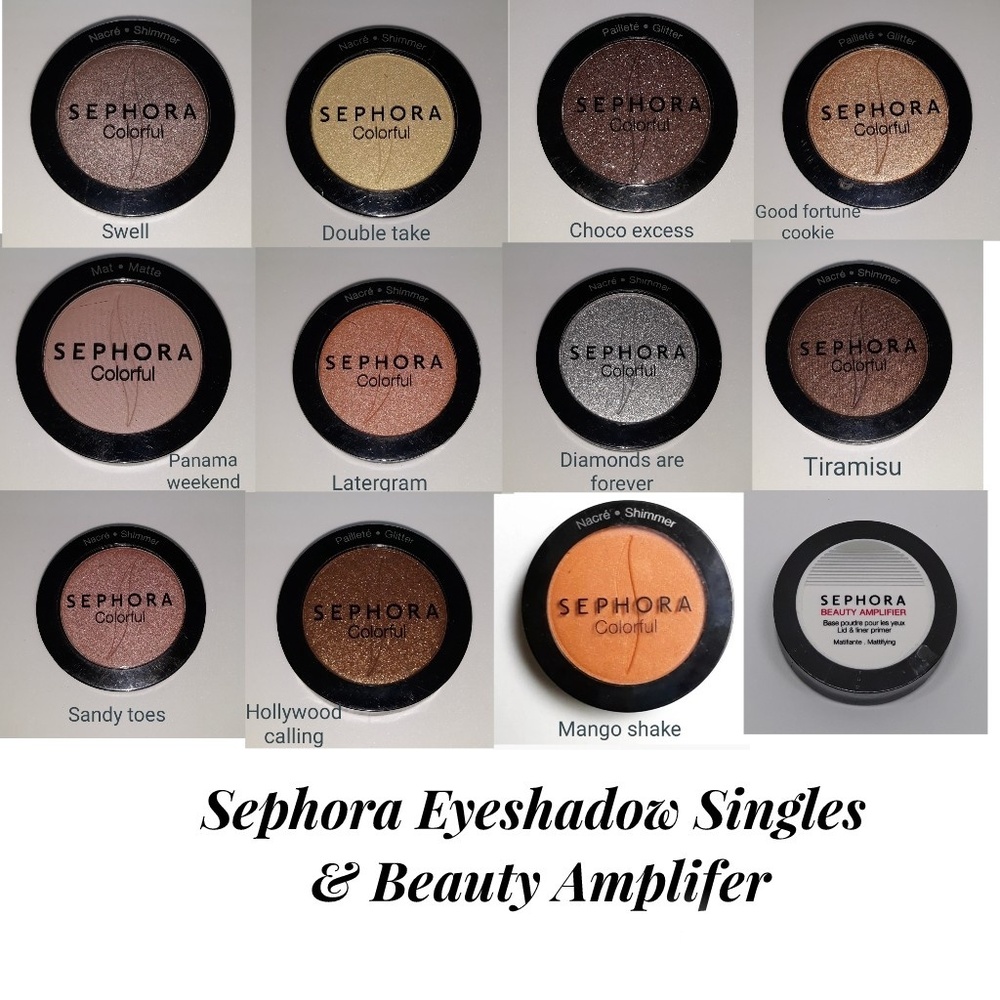 Sephora Single Eyeshadows/Beauty Amplifer 12 Lot